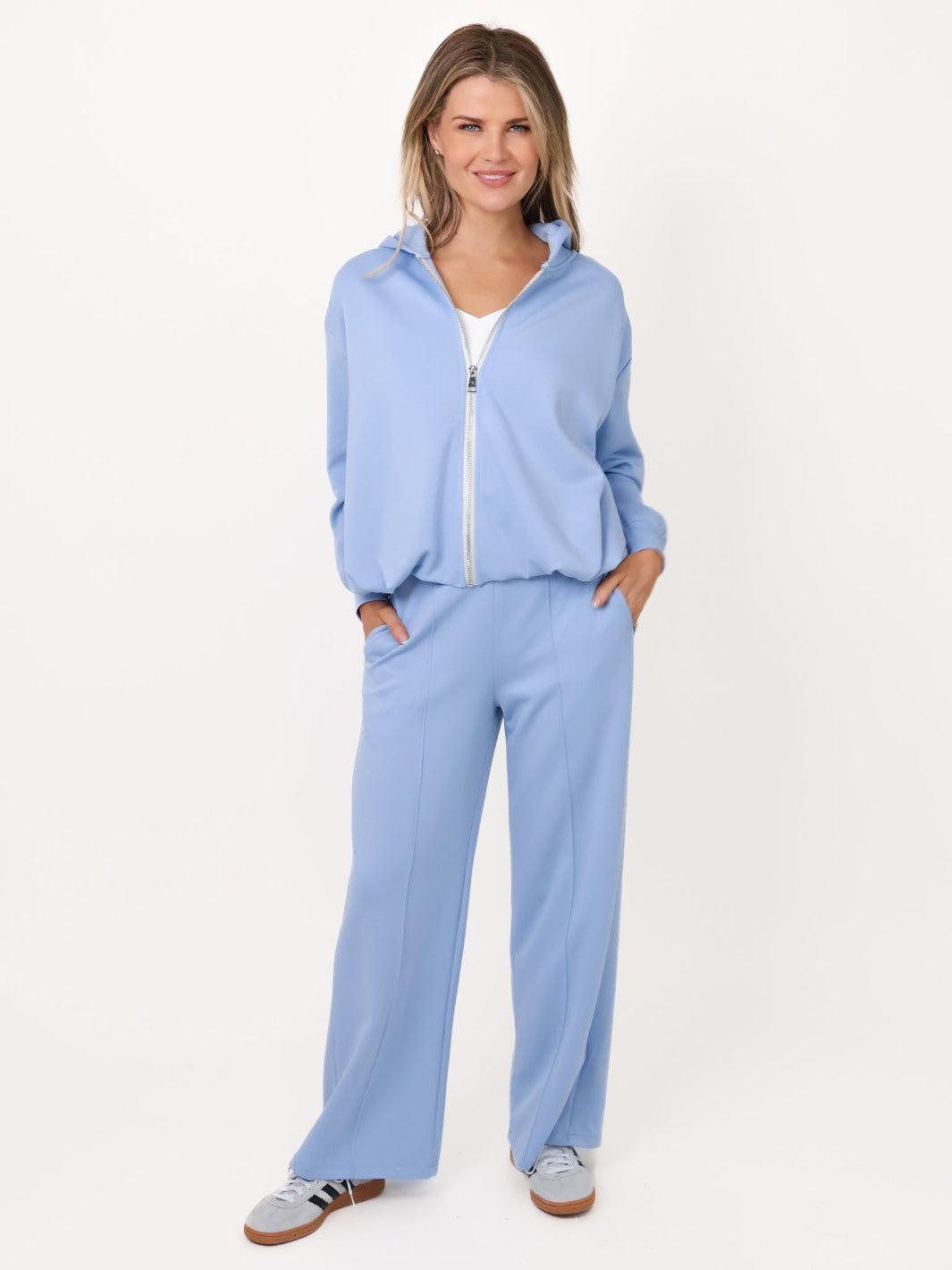 Lil Jen Harper Lounge Trousers In Blue-Nicola Ross