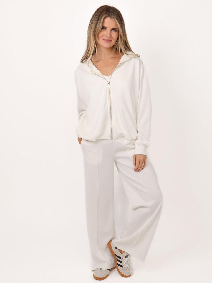 Lil Jen Harper Lounge Trousers In Cream-Nicola Ross