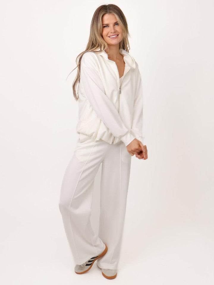 Lil Jen Harper Lounge Trousers In Cream-Nicola Ross