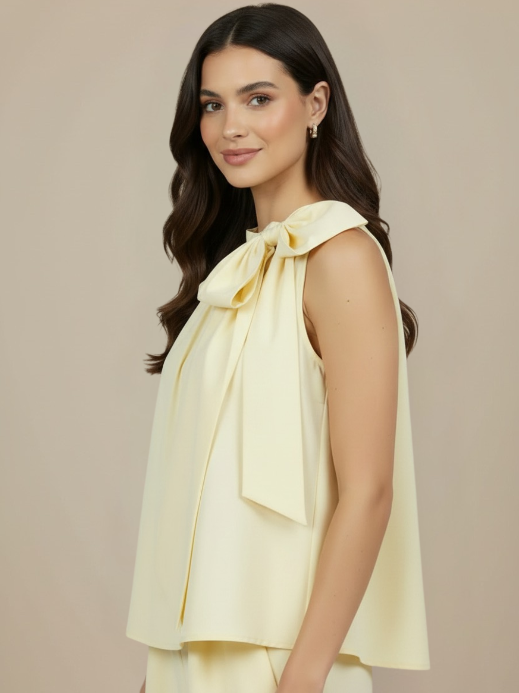 Lil Jen Iris Cotton Top In Lemon-Nicola Ross