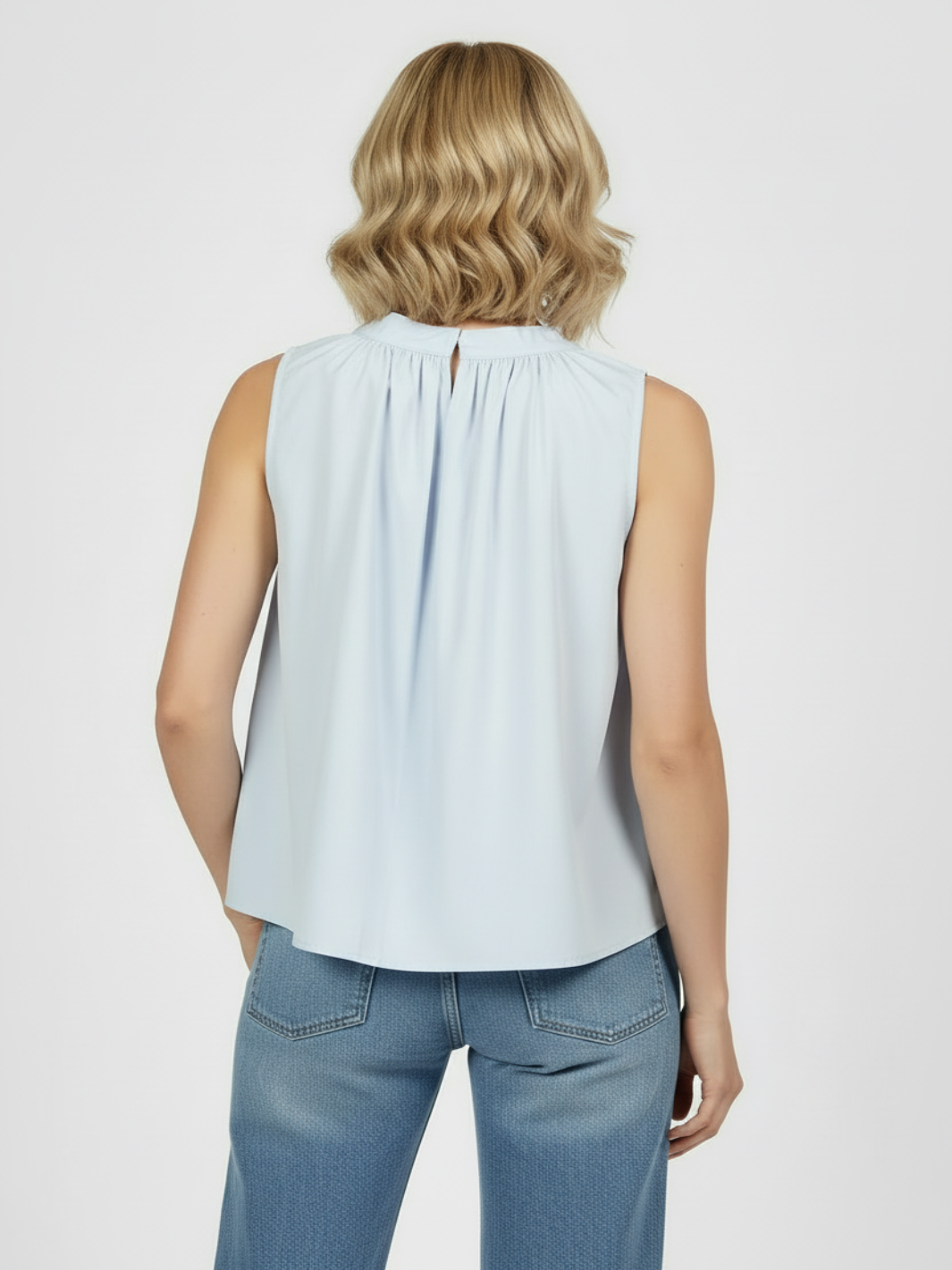 Lil Jen Iris Cotton Top In Powder Blue-Nicola Ross