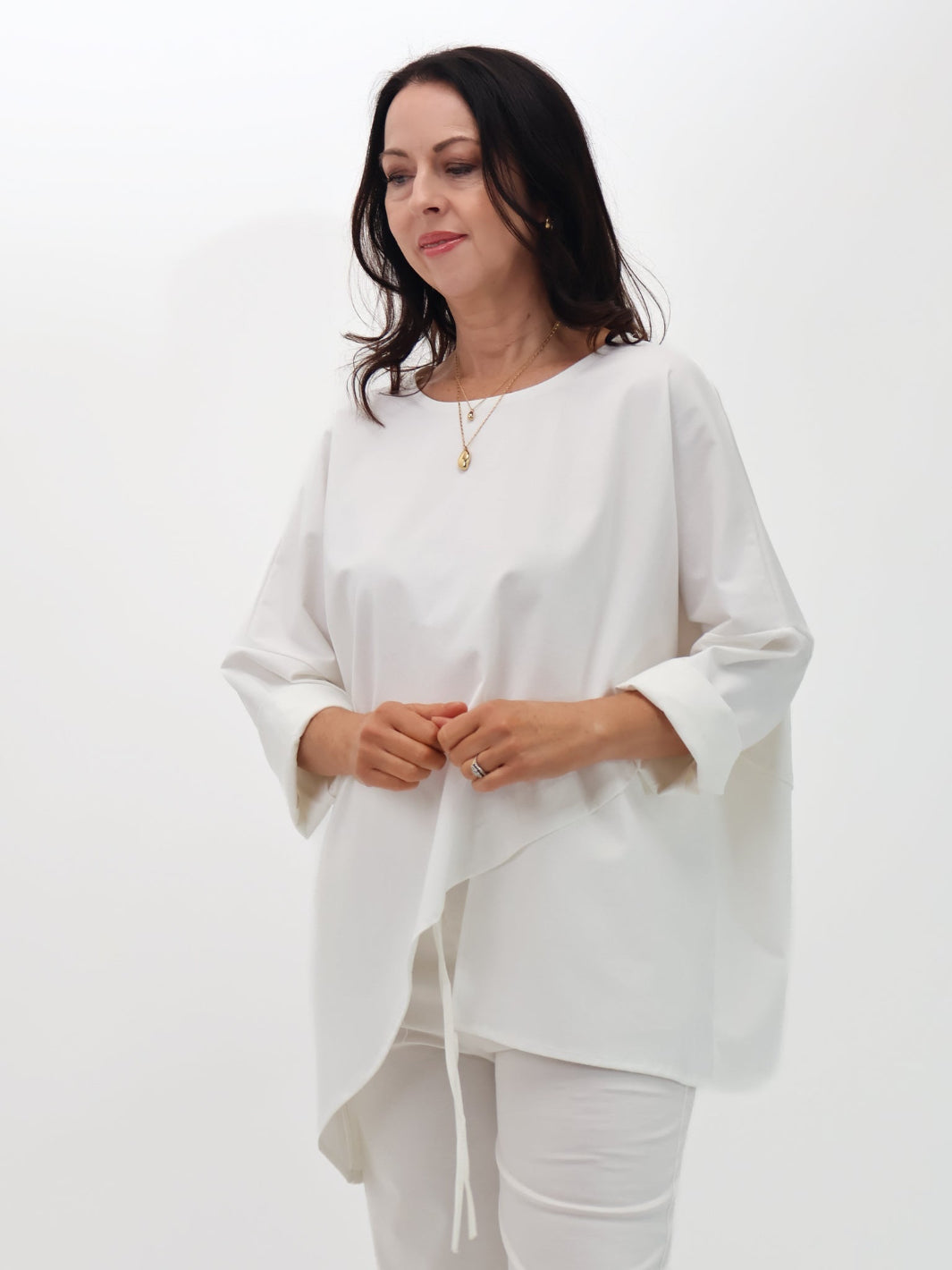 Lil Jen Ivy Top In Off White-Nicola Ross