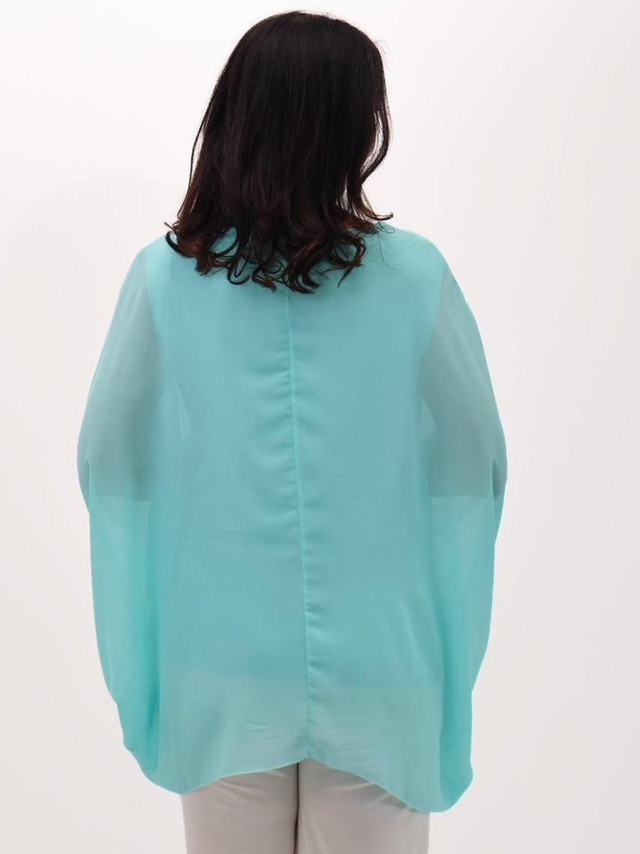 Lil Jen Lily Cape Top In Blue-Nicola Ross
