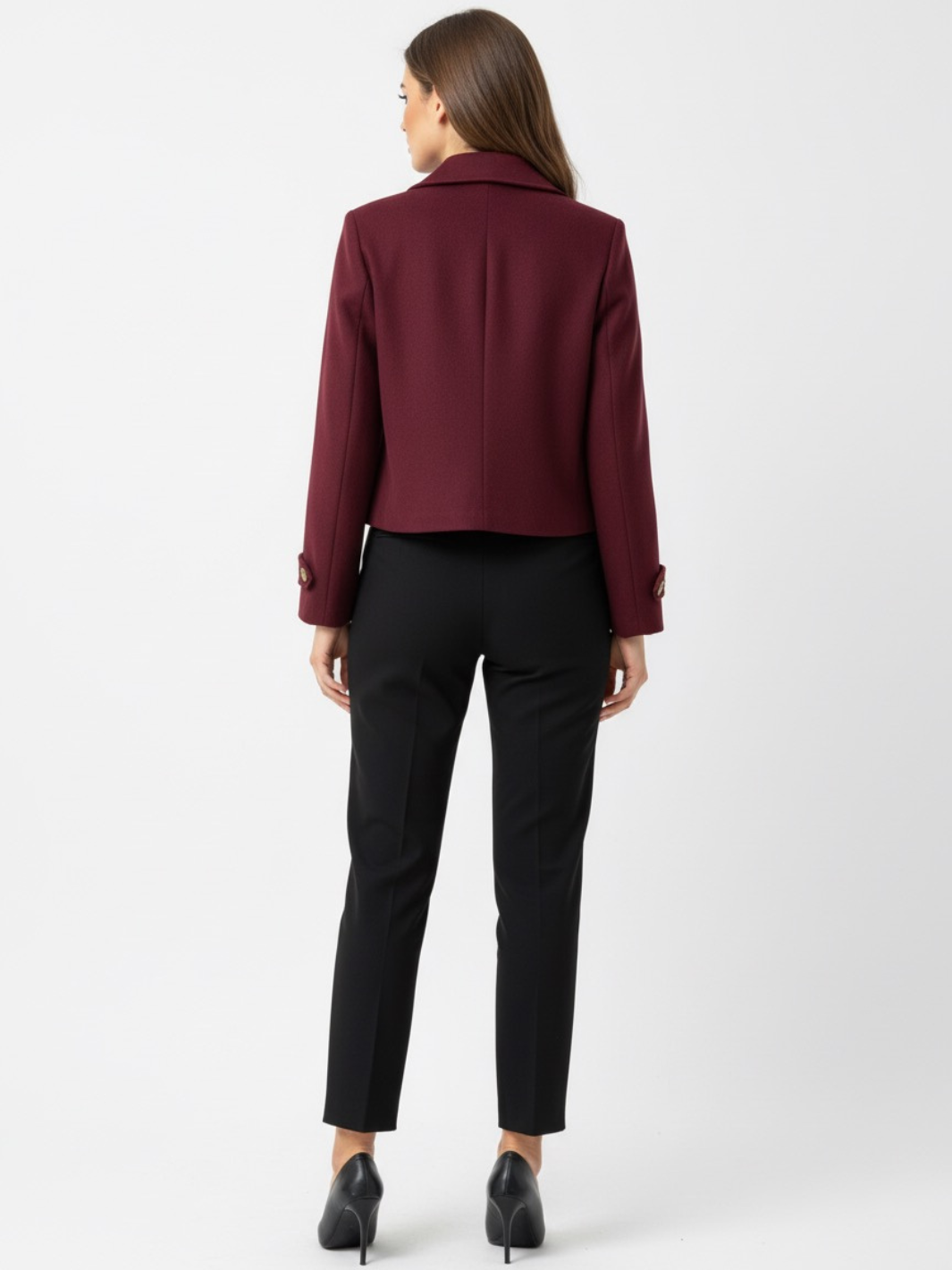 Lil Jen Marina Coat In Burgundy-Nicola Ross