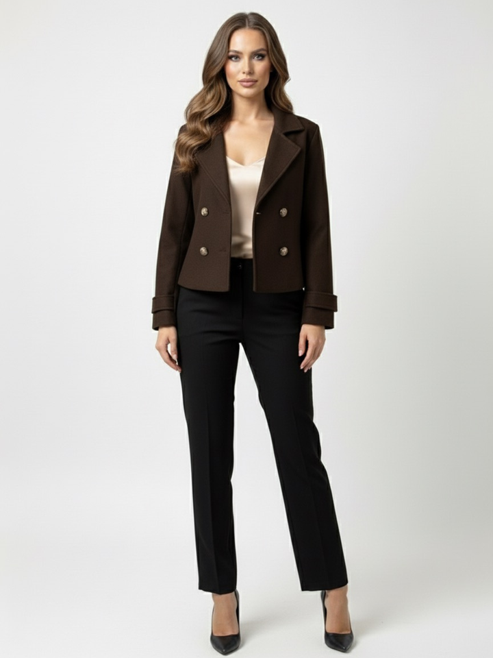 Lil Jen Marina Coat In Chocolate Brown-Nicola Ross