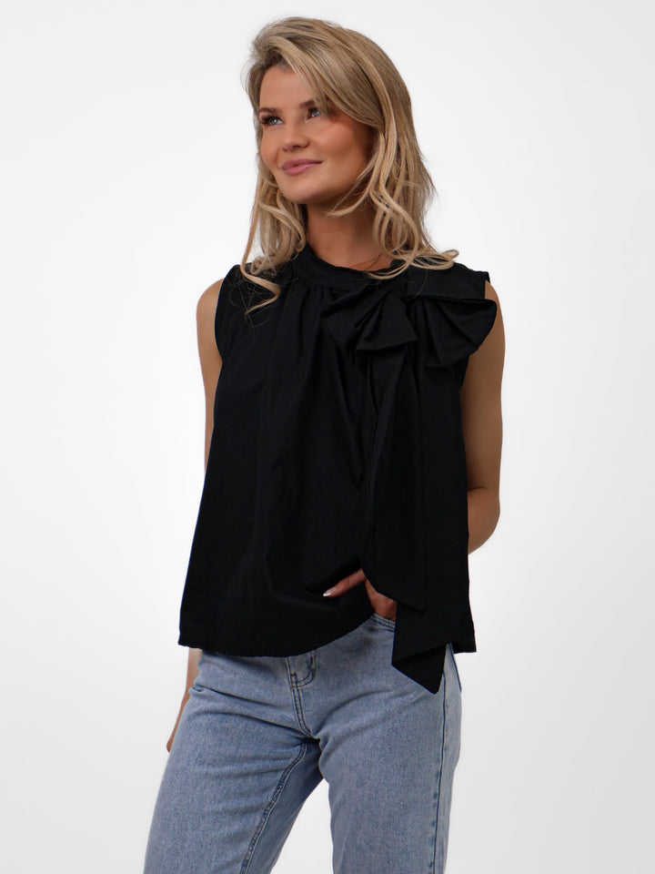 Lil Jen Molly Sleeveless Top In Black-Nicola Ross