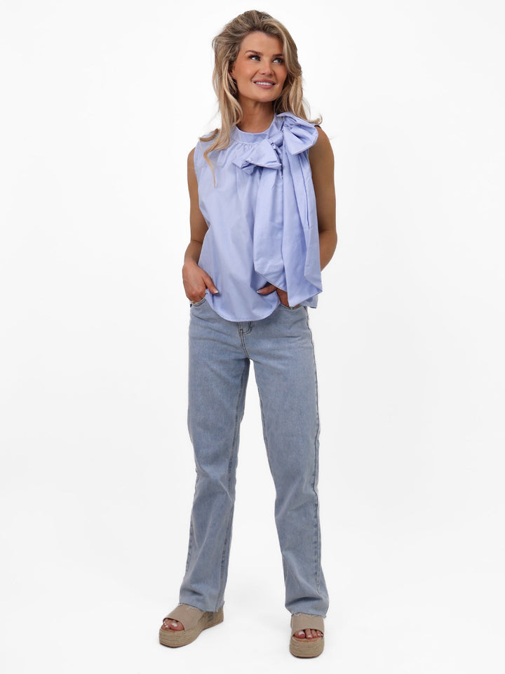 Lil Jen Molly Sleeveless Top In Blue-Nicola Ross
