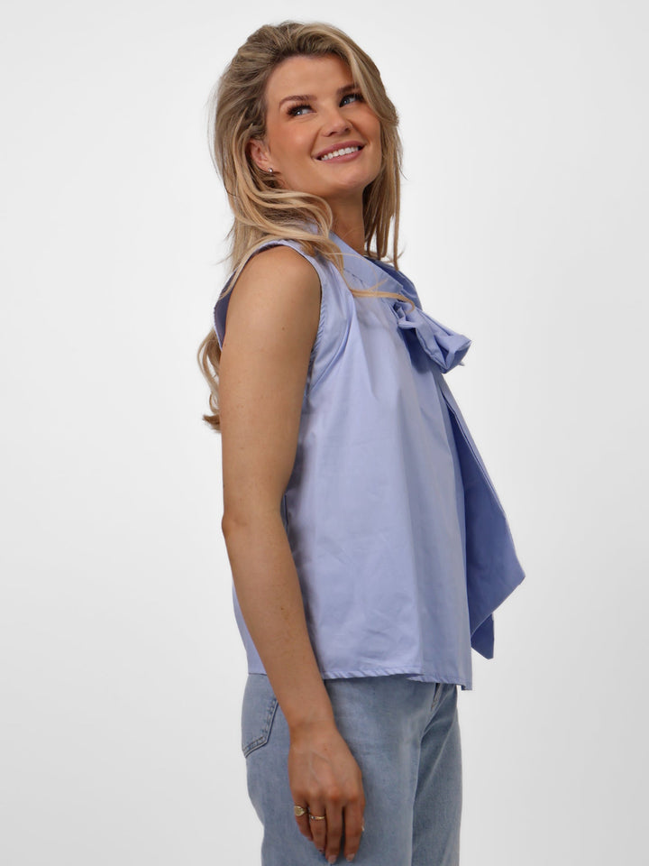Lil Jen Molly Sleeveless Top In Blue-Nicola Ross
