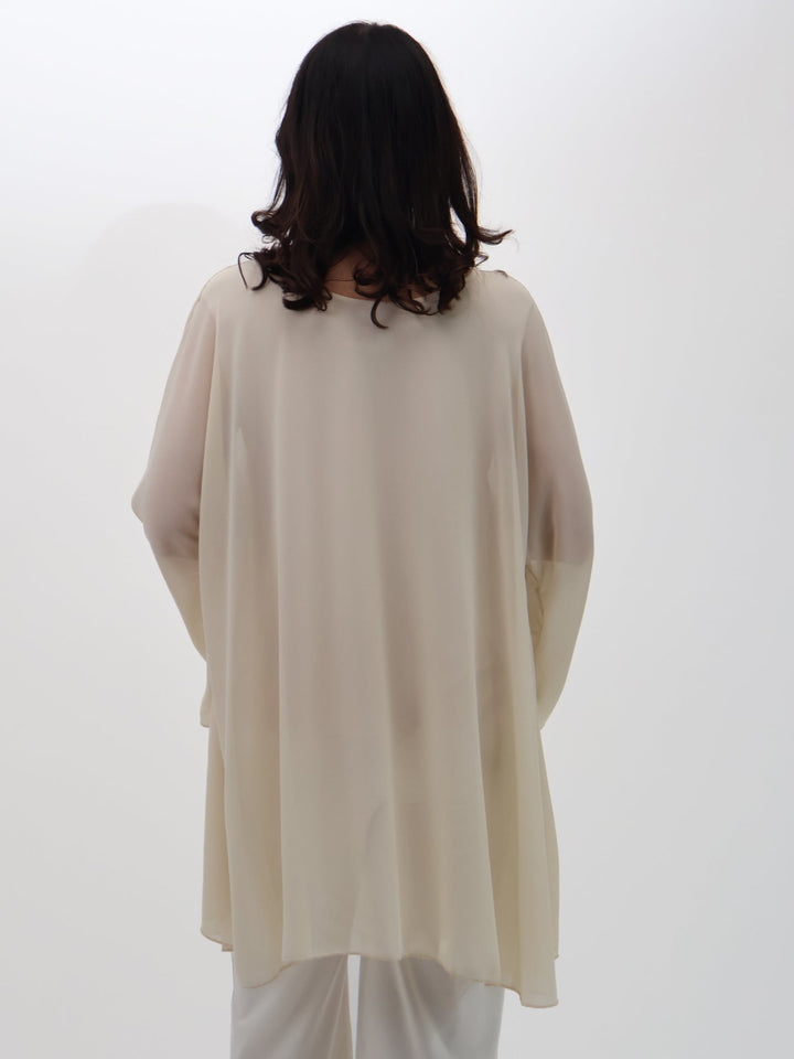 Lil Jen Paula Cape Top In Beige-Nicola Ross