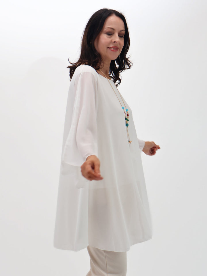 Lil Jen Paula Cape Top In Cream-Nicola Ross