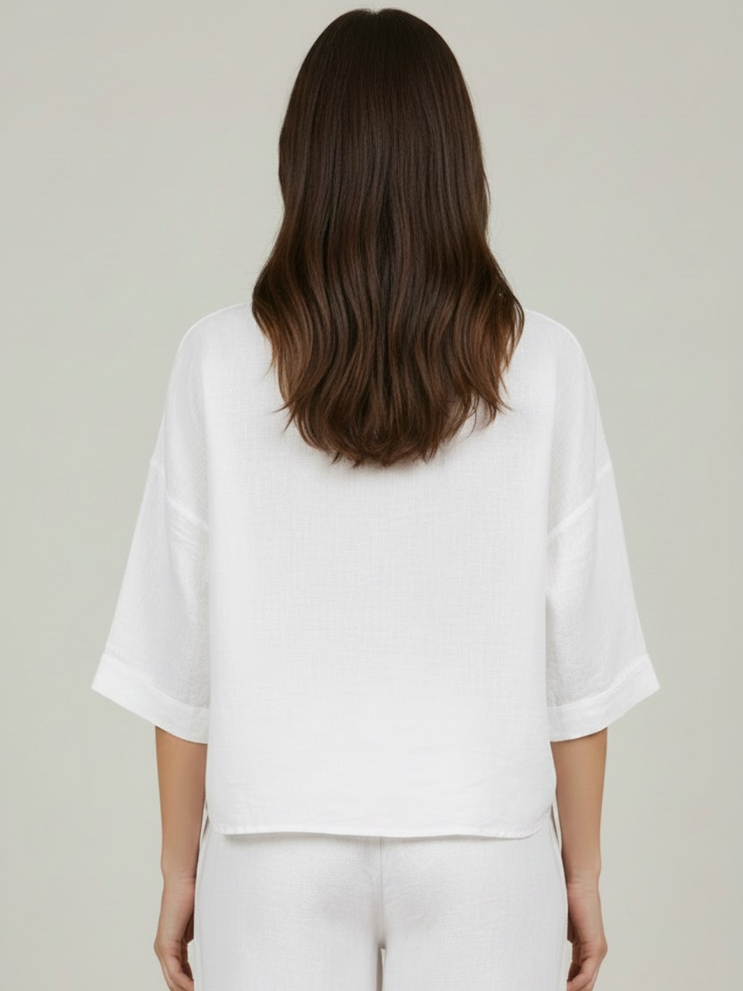 Lil Jen Phoebe Linen Top In White-Nicola Ross