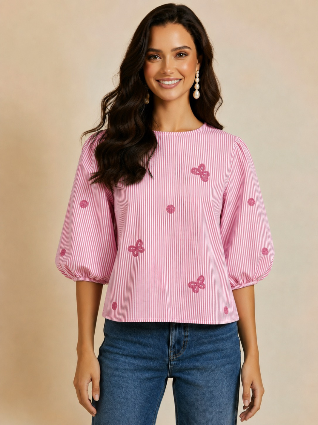 Lil Jen Reese Bow Top In Pink-Nicola Ross