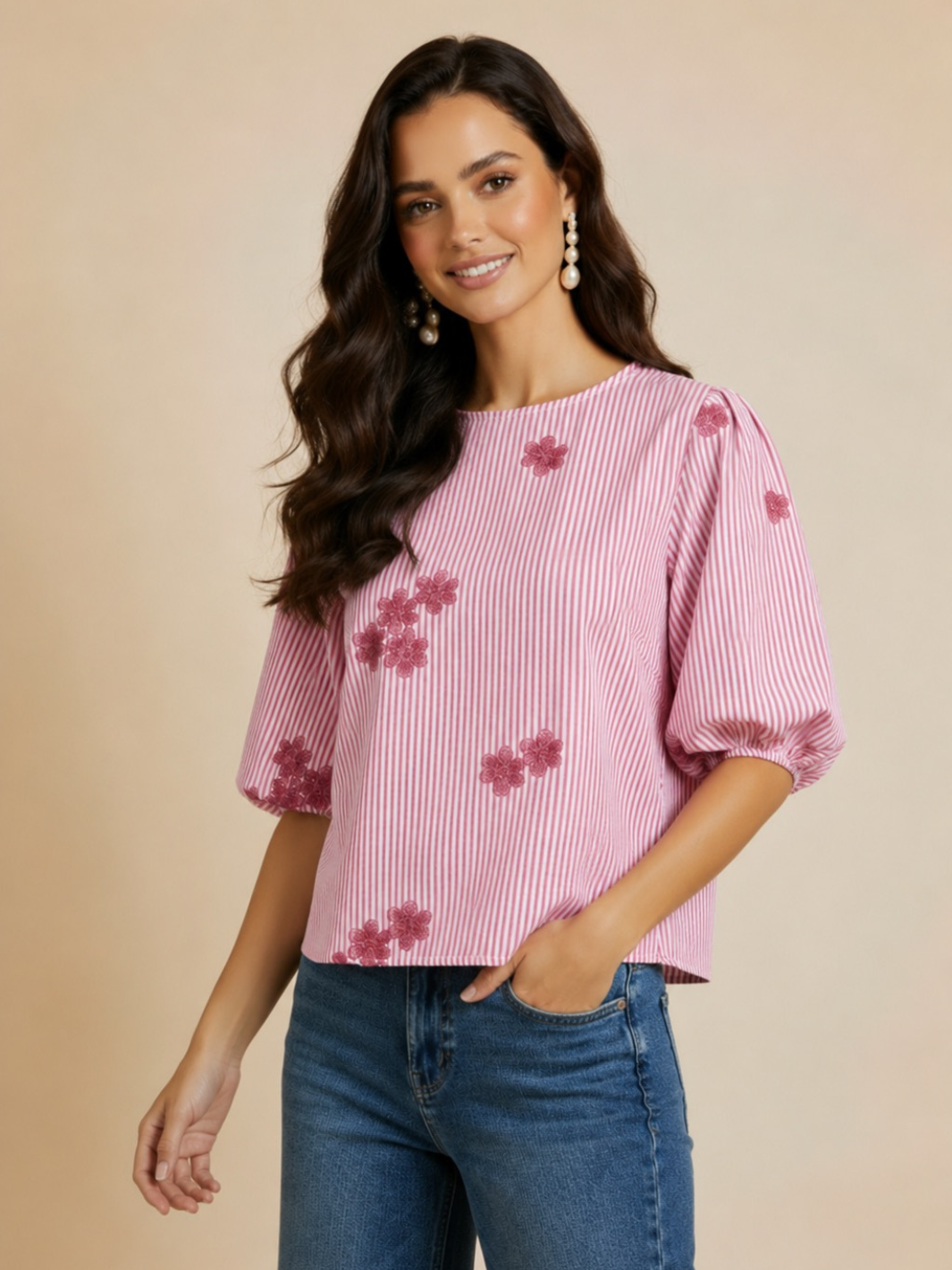 Lil Jen Reese Bow Top In Pink – Nicola Ross