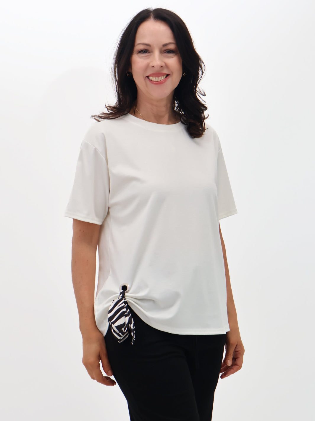 Lil Jen Robyn T-Shirt In Cream-Nicola Ross