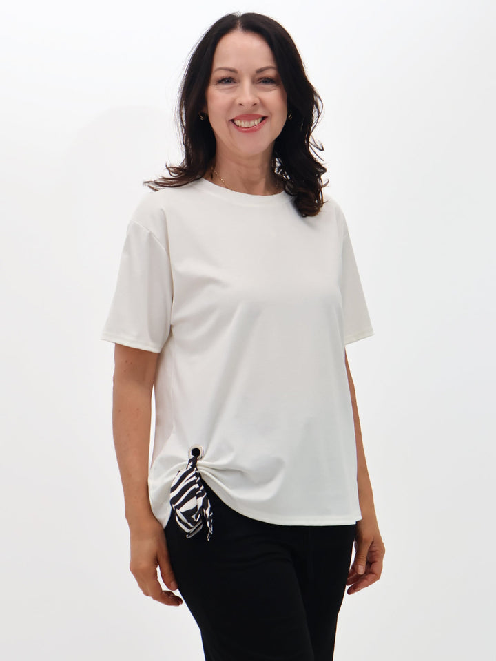 Lil Jen Robyn T-Shirt In Cream-Nicola Ross