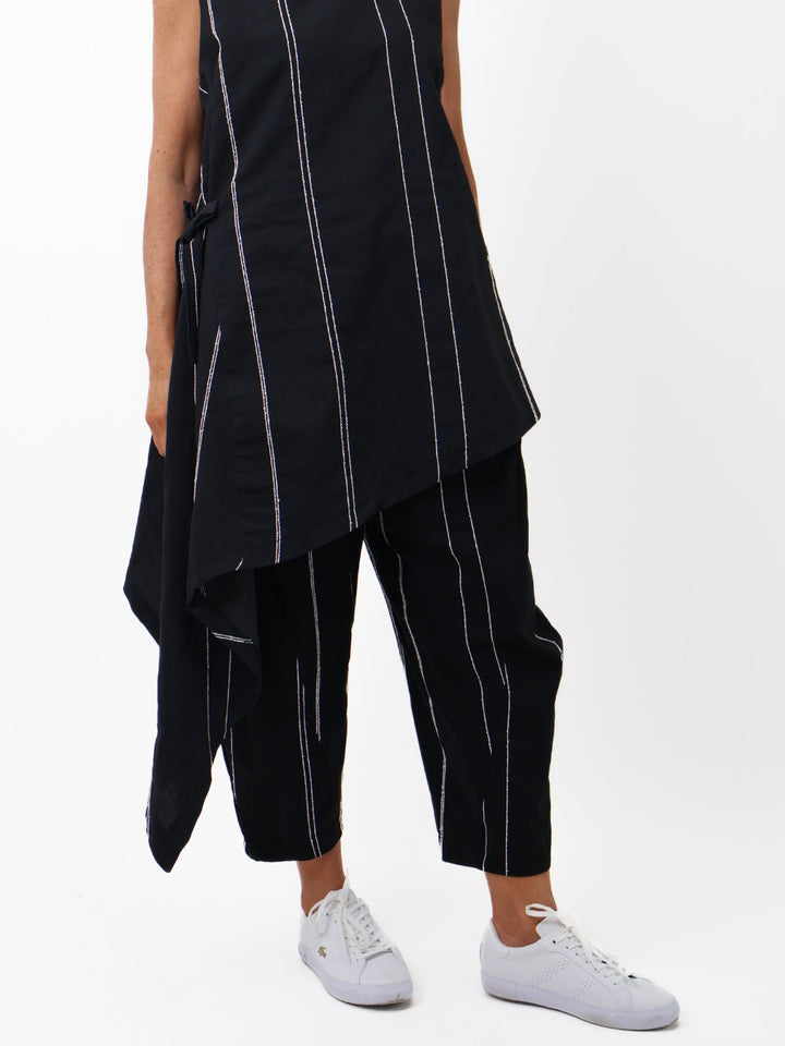 Lil Jen Stella Trousers In Black Stripe-Nicola Ross