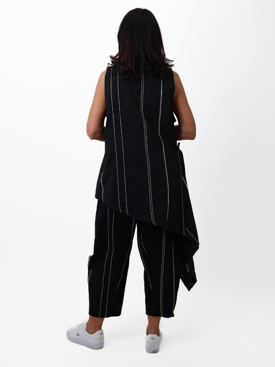 Lil Jen Stella Trousers In Black Stripe-Nicola Ross