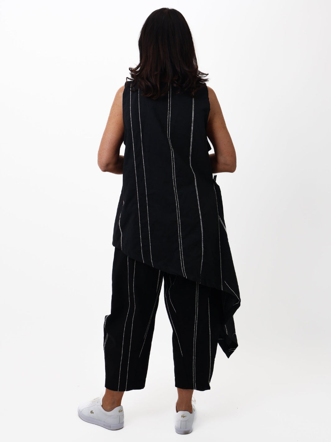 Lil Jen Stella Trousers In Black Stripe-Nicola Ross