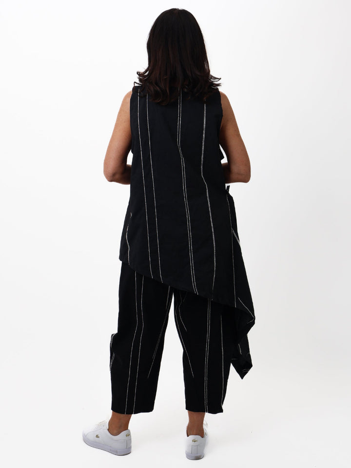 Lil Jen Stella Trousers In Black Stripe-Nicola Ross