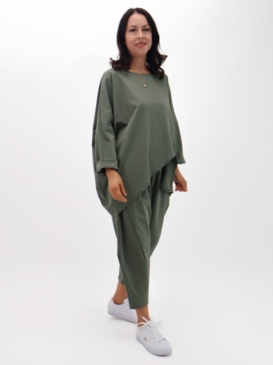 Lil Jen Stella Trousers In Khaki-Nicola Ross