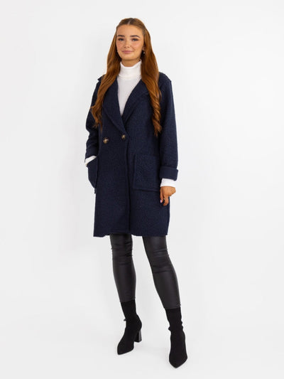 Lil Jen Teddy Coat In Navy-Nicola Ross
