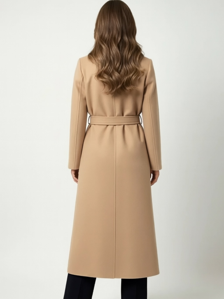 Lil Jen Valeria Belted Coat In Beige-Nicola Ross