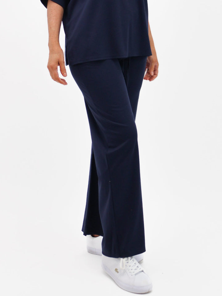 Lil Jen Willow Wide Leg Trousers In Navy-Nicola Ross