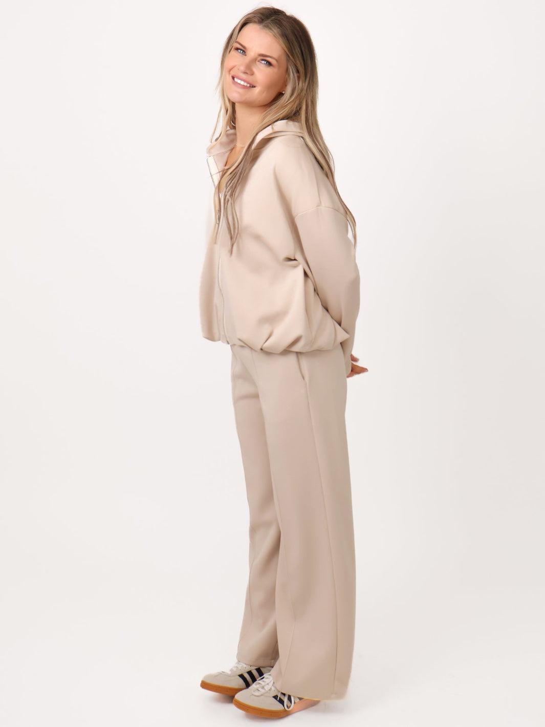 Lil Jen Willow Zip Hoodie In Beige-Nicola Ross