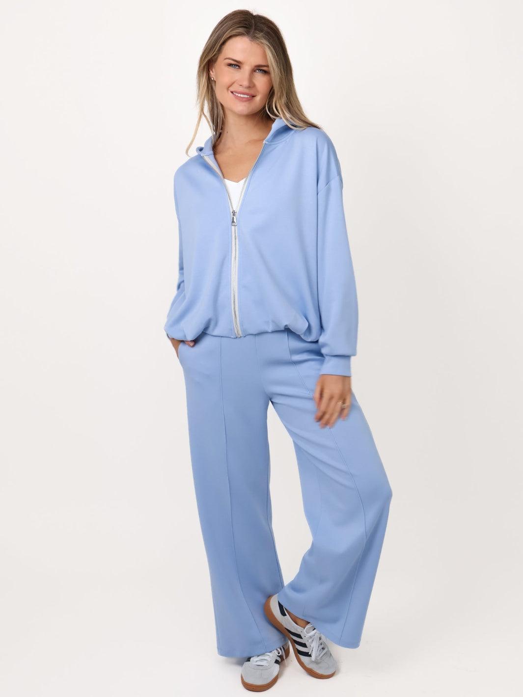 Lil Jen Willow Zip Hoodie In Blue-Nicola Ross