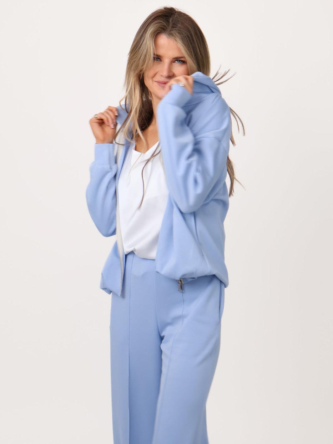 Lil Jen Willow Zip Hoodie In Blue-Nicola Ross