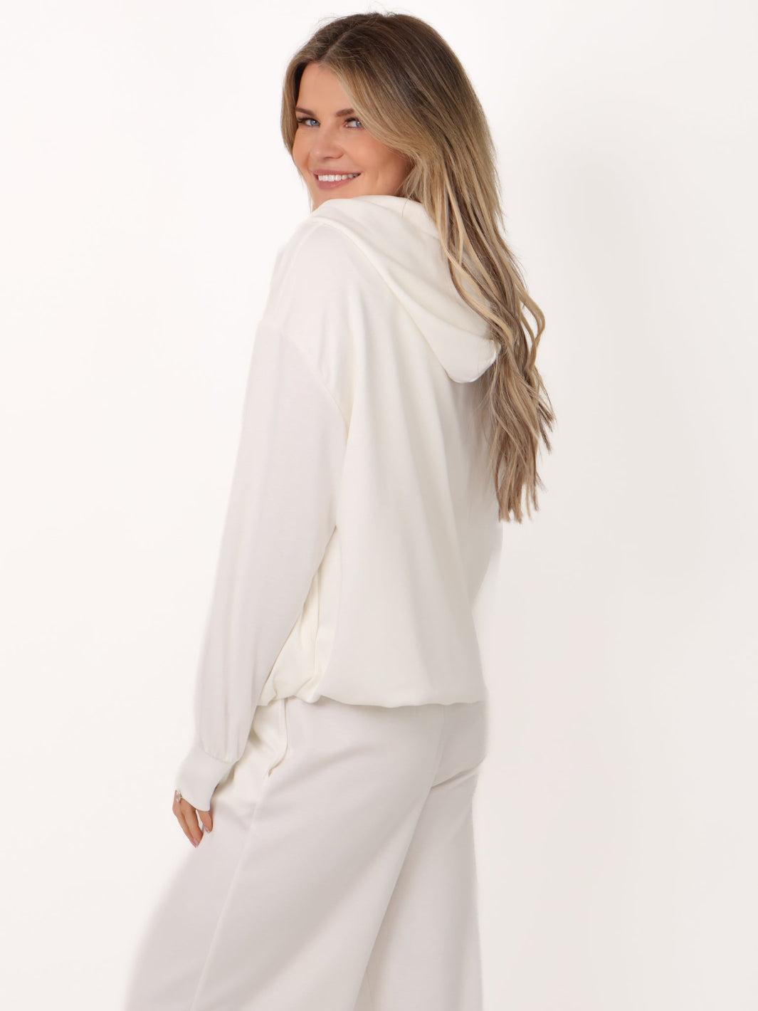 Lil Jen Willow Zip Hoodie In Cream-Nicola Ross
