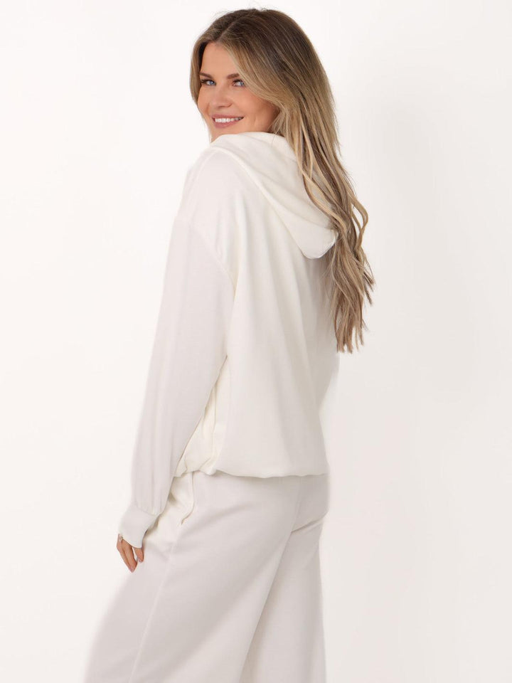 Lil Jen Willow Zip Hoodie In Cream-Nicola Ross
