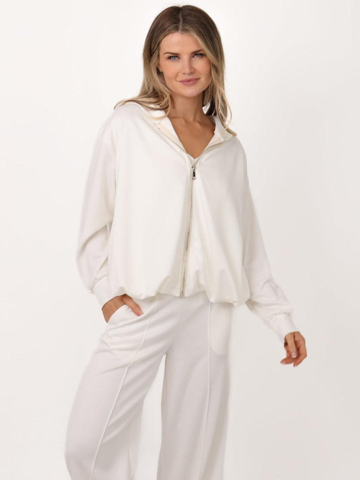 Lil Jen Willow Zip Hoodie In Cream-Nicola Ross