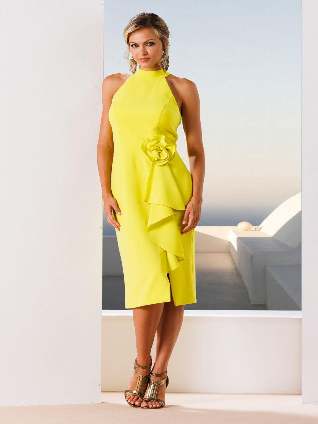 Linea Raffaeli Dress In Yellow 330-Mother of the bride- mother of the groom -Nicola Ross