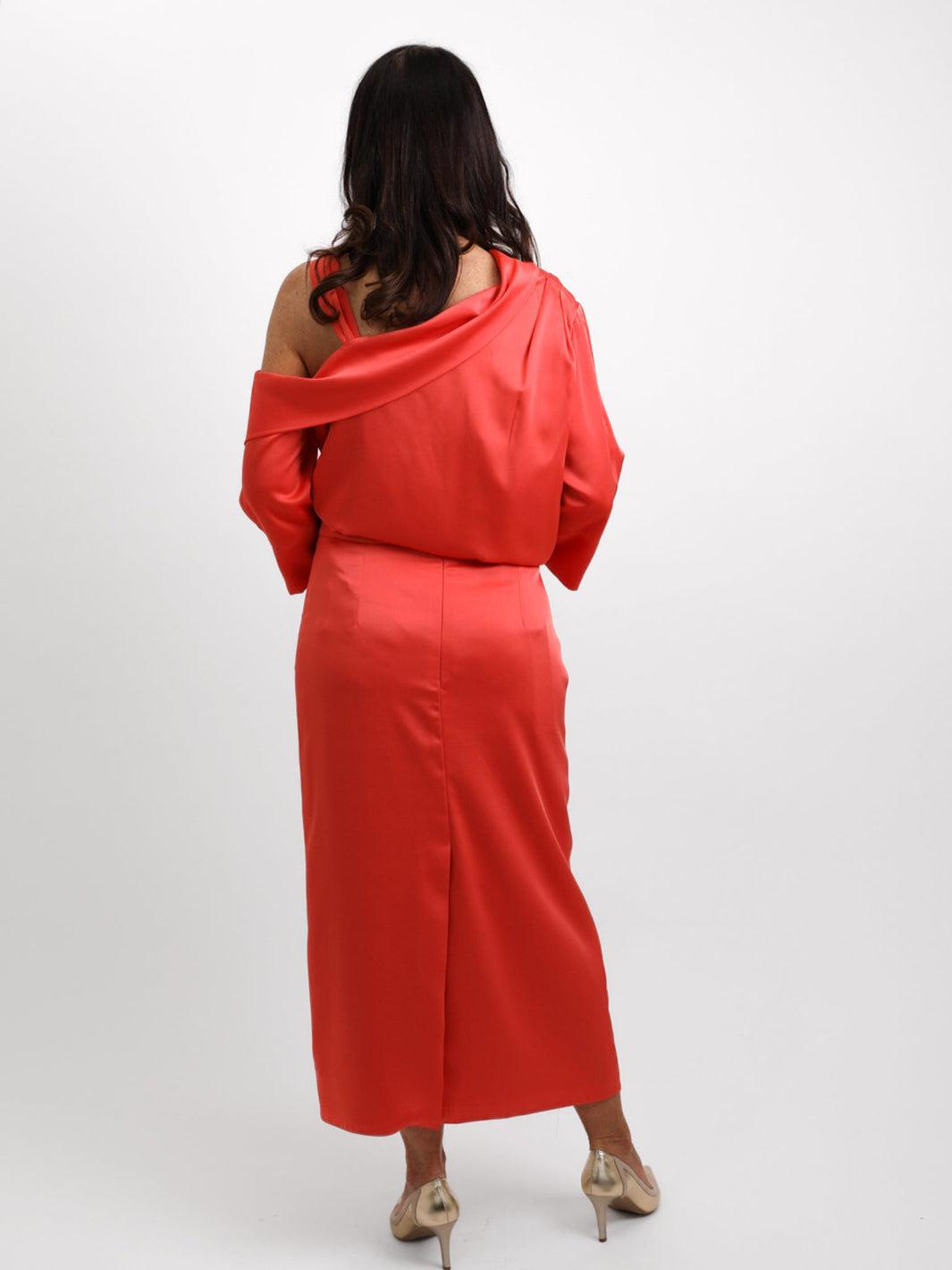 Linea Raffaeli Two Piece Skirt & Top In Coral-Mother of the bride- mother of the groom -Nicola Ross