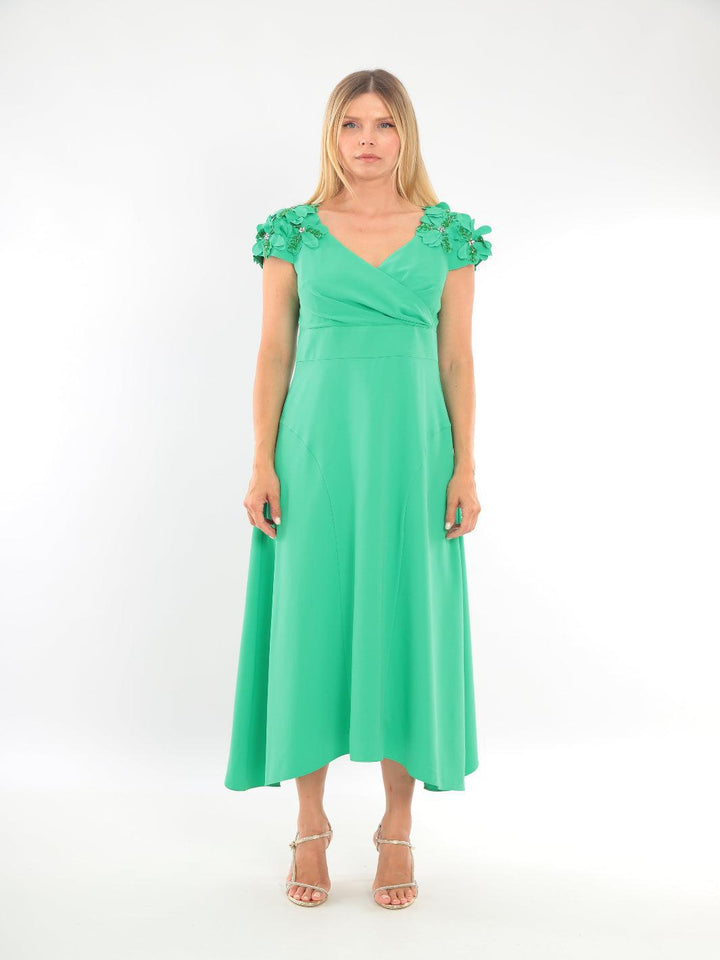 Lizabella Dress 2090-40 In Green-Mother of the bride- mother of the groom -Nicola Ross
