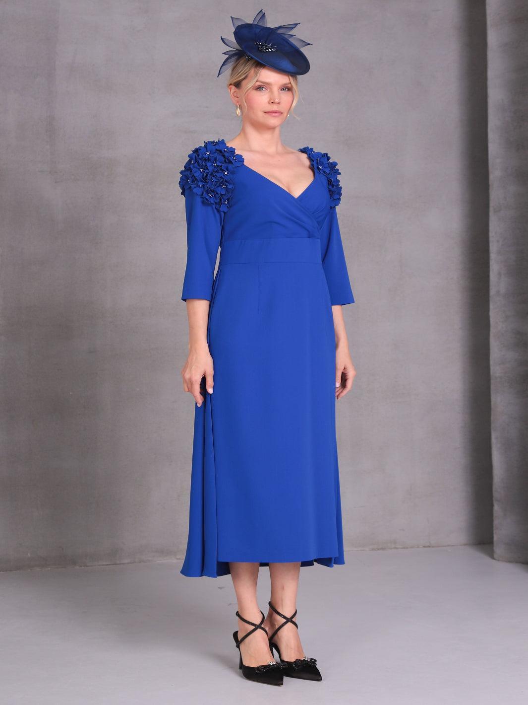 Lizabella Dress 2244-40 In Blue-Mother of the bride- mother of the groom -Nicola Ross