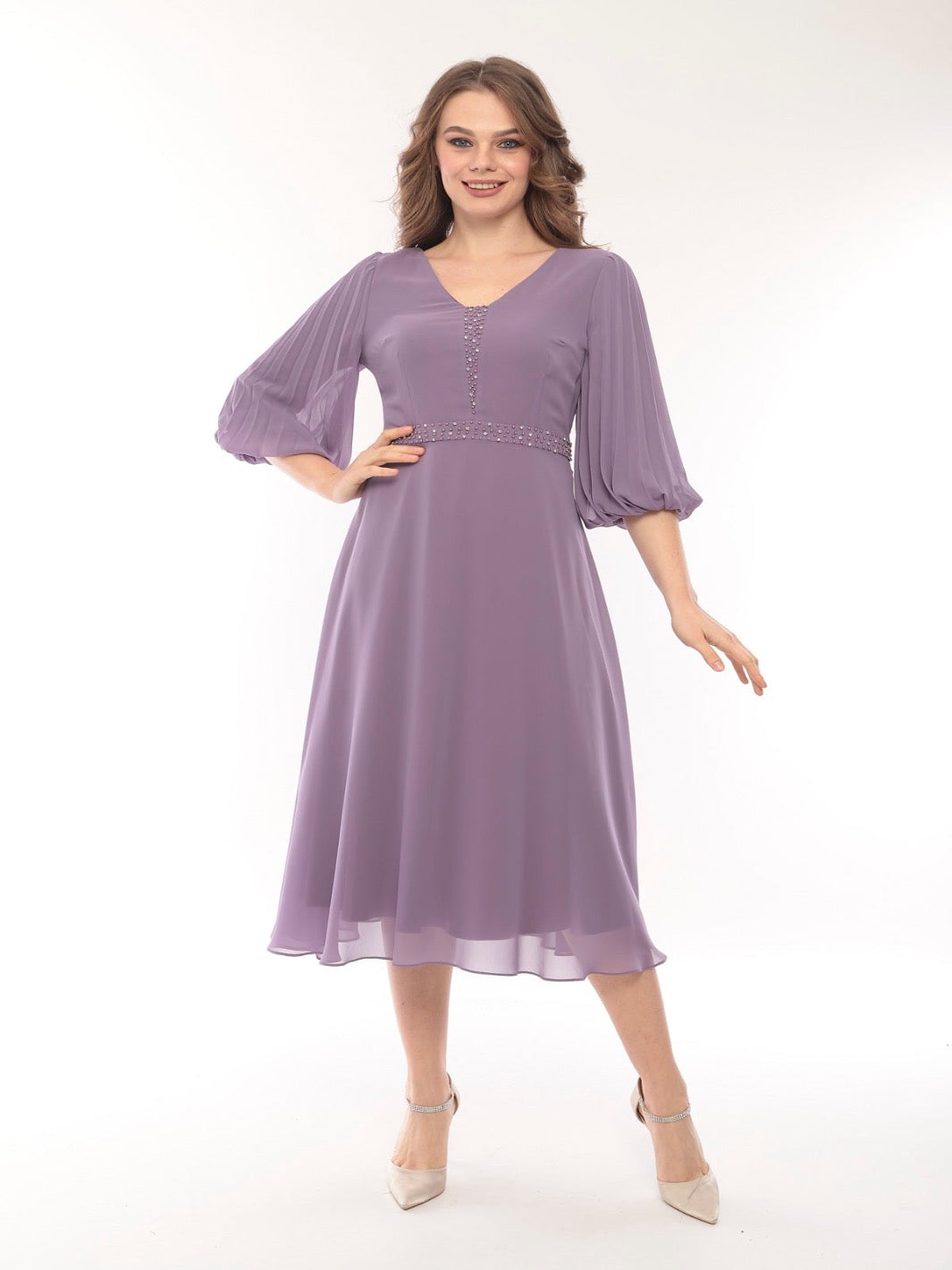 Lizabella Dress 2744 In Violet-Mother of the bride- mother of the groom -Nicola Ross
