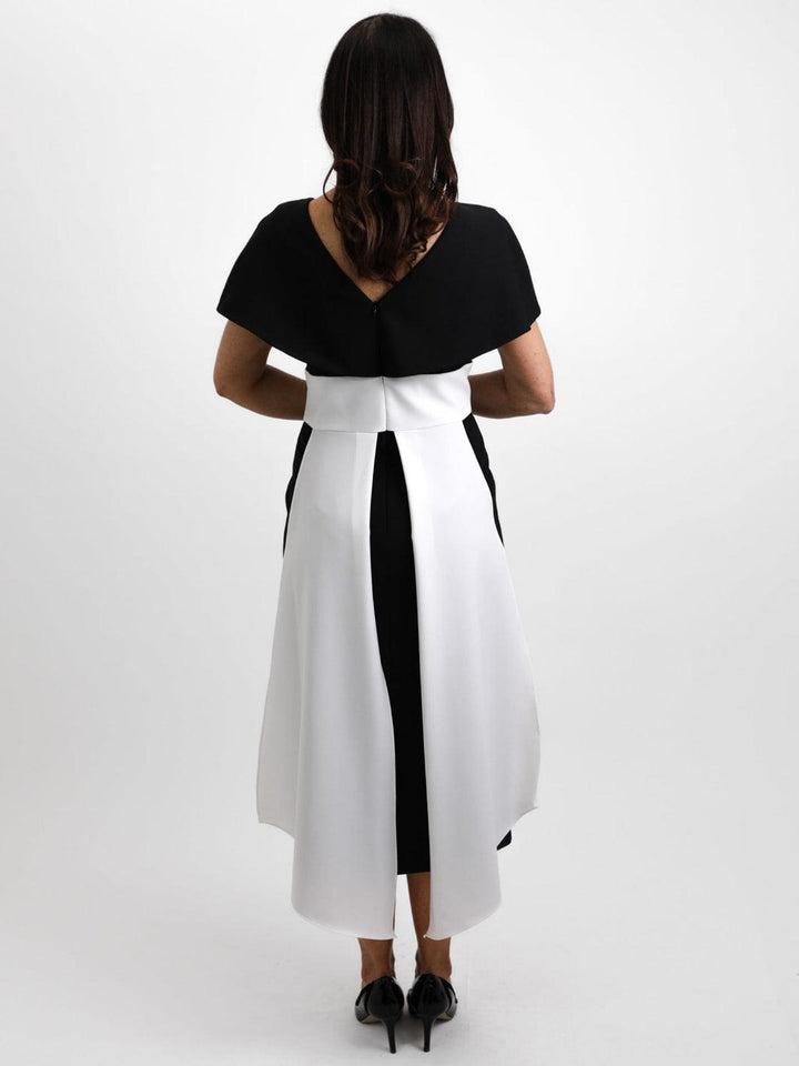 Lizabella Dress With Bow 2065 In Black/White-Mother of the bride- mother of the groom -Nicola Ross