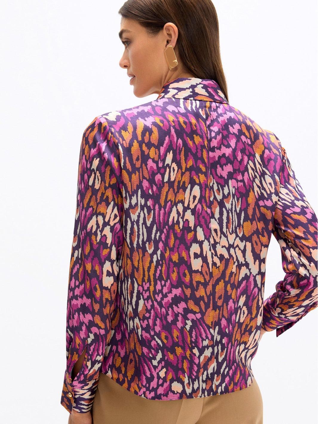 Lola Casademunt Animal Print Shirt In Purple 2615020-Nicola Ross