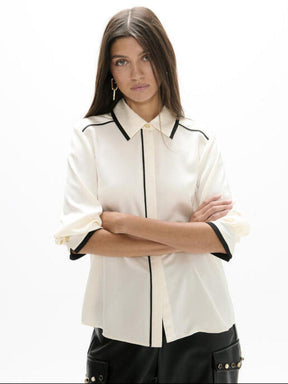 Lola Casademunt Blouse In Cream/Black 2615010-Nicola Ross