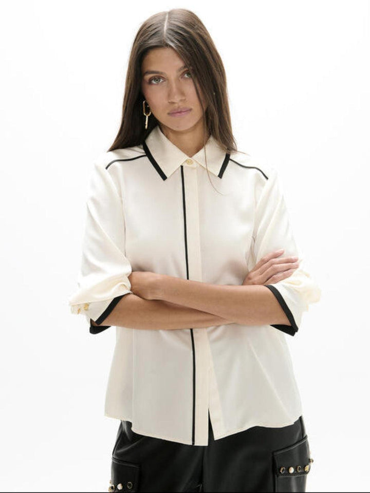 Lola Casademunt Blouse In Cream/Black 2615010-Nicola Ross