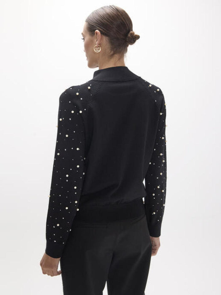 Lola Casademunt Embellished Knit In Black 2611005-Nicola Ross