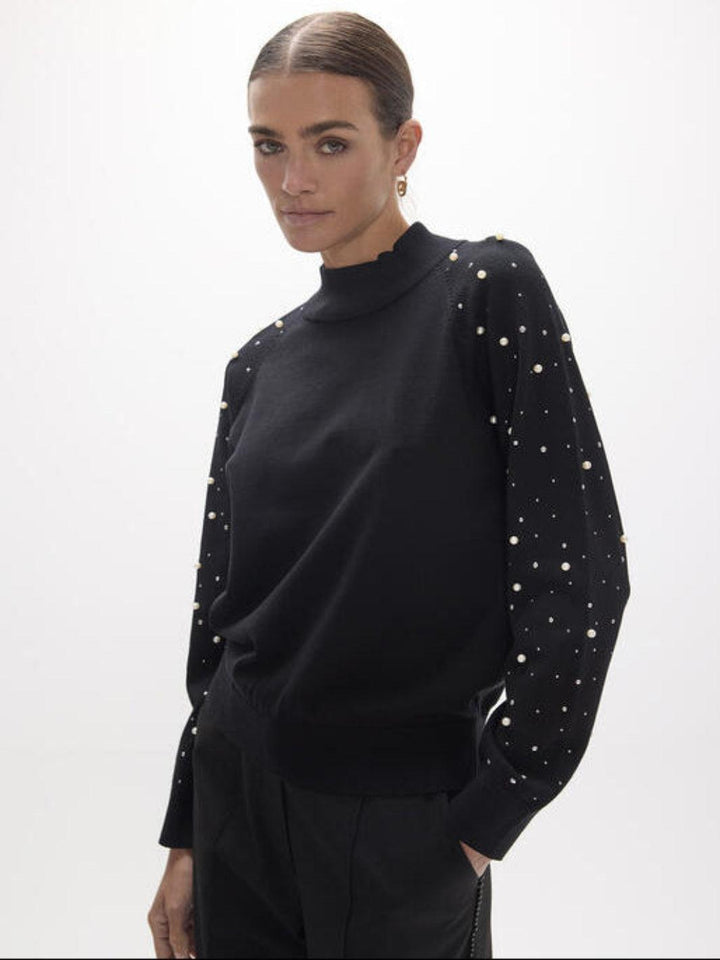 Lola Casademunt Embellished Knit In Black 2611005-Nicola Ross