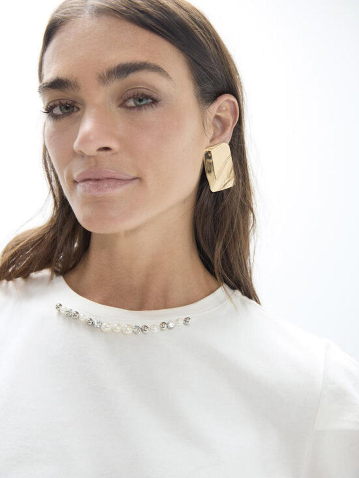 Lola Casademunt Embellished T-Shirt In White 2615026-Nicola Ross