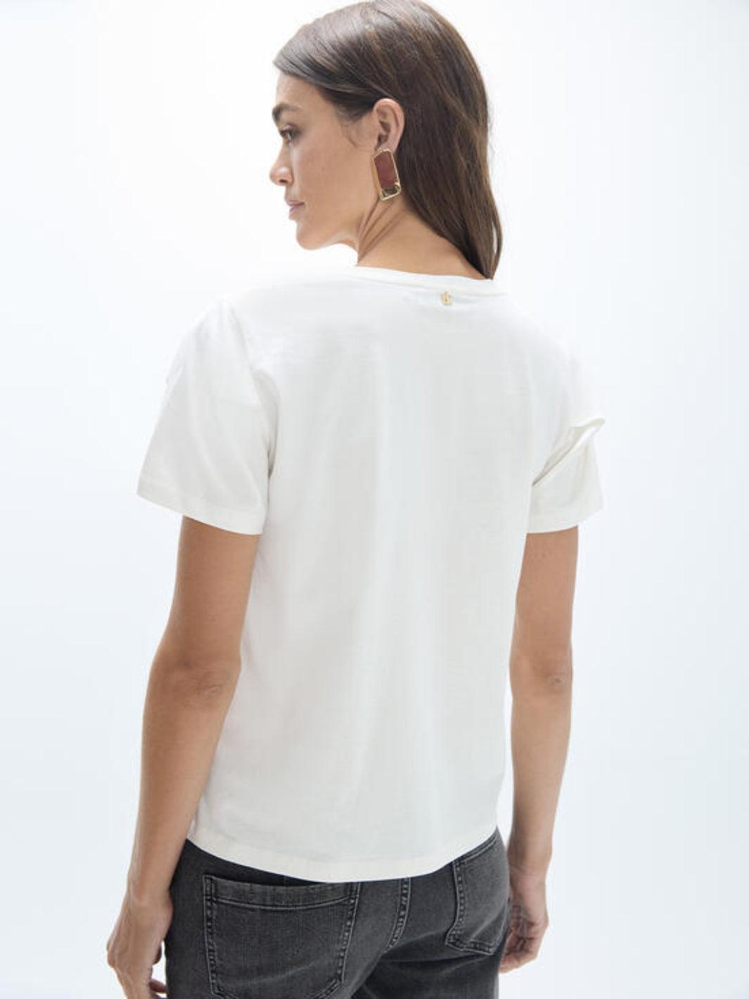 Lola Casademunt Embellished T-Shirt In White 2615026-Nicola Ross