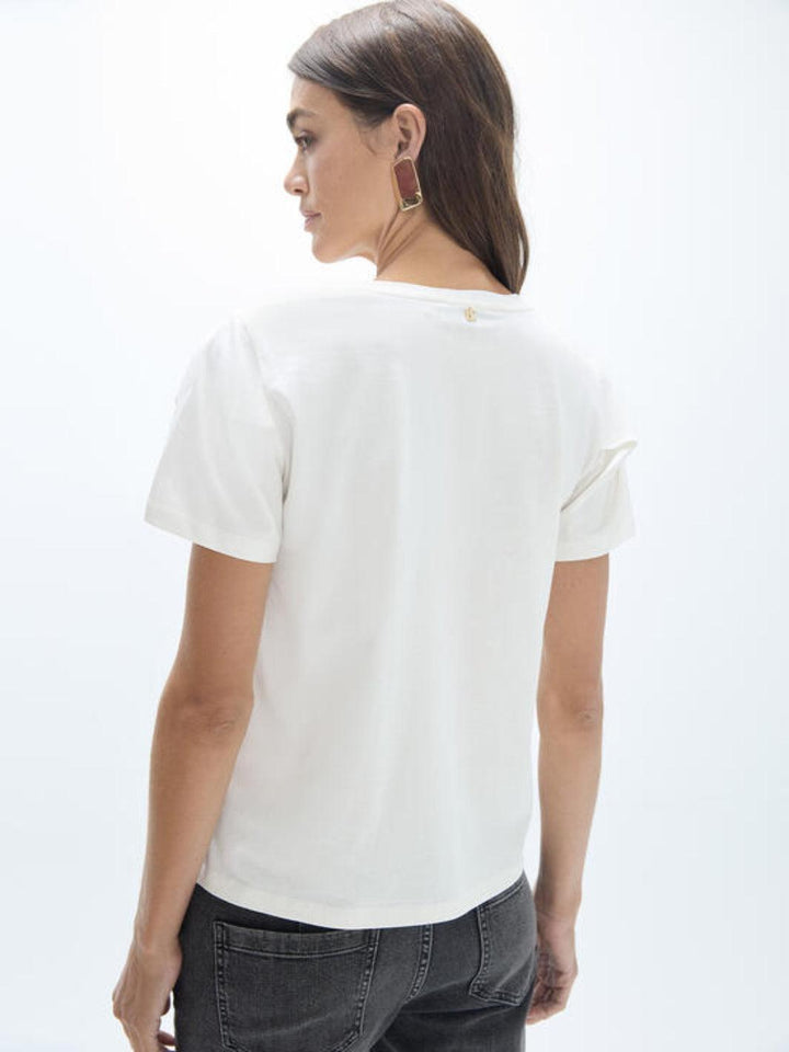 Lola Casademunt Embellished T-Shirt In White 2615026-Nicola Ross