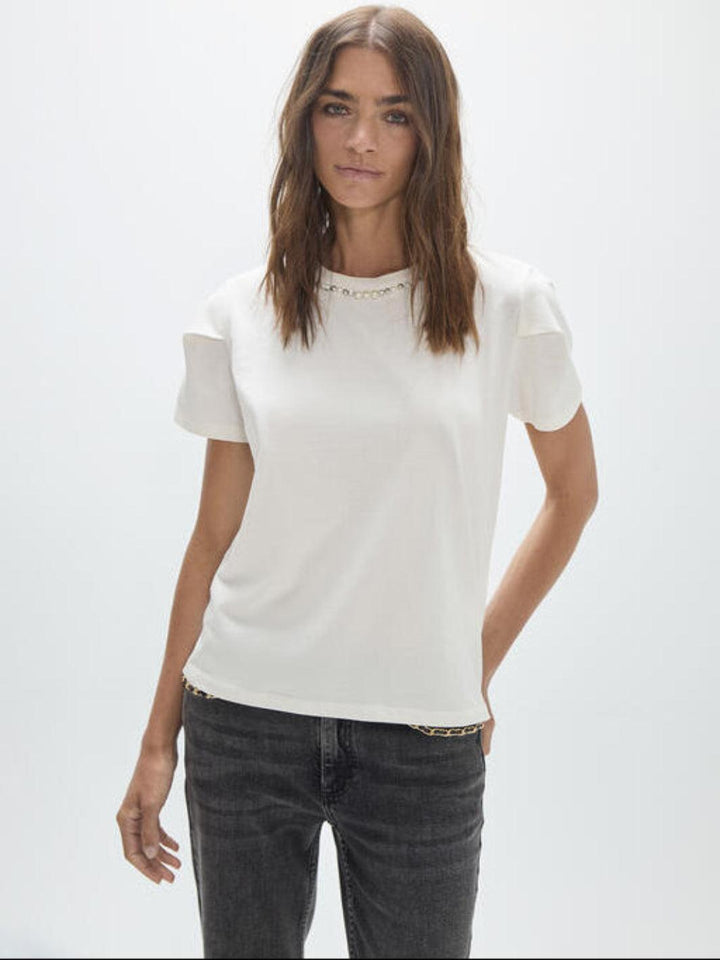 Lola Casademunt Embellished T-Shirt In White 2615026-Nicola Ross