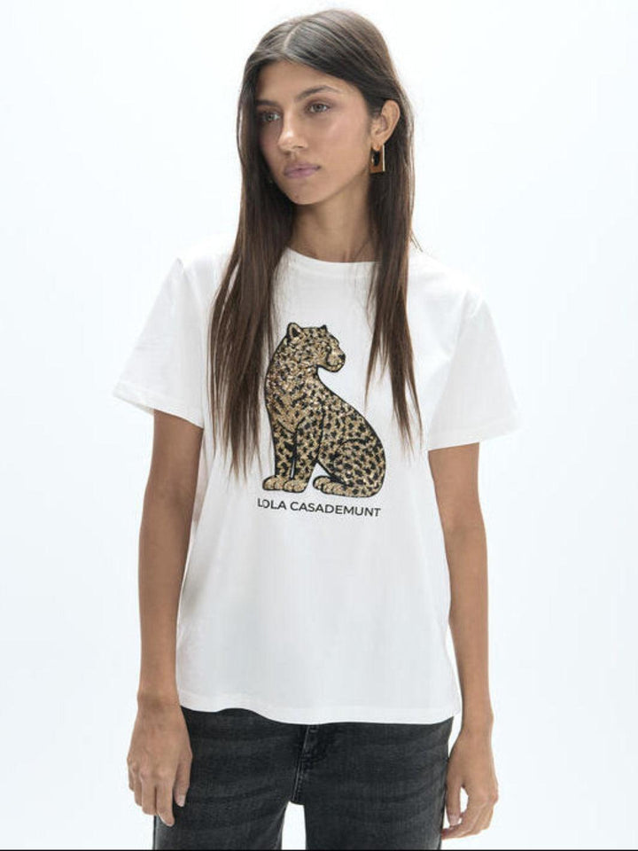 Lola Casademunt Embellished T-Shirt In White 2615043-Nicola Ross