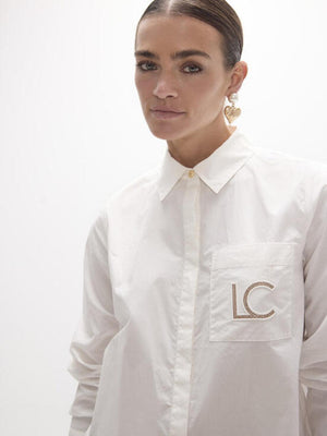 Lola Casademunt Embroidered Cotton Shirt In White 2615019-Nicola Ross